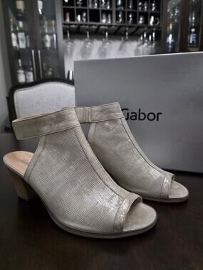 Gabor NEW Sandals Shimmer Open Toe Heels Size 10.5